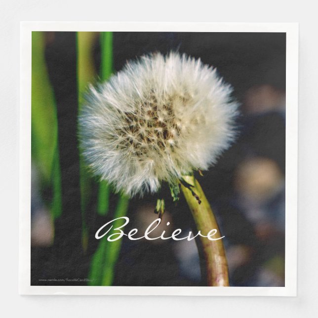 Make a Wish, Believe, Dandelion Serviette (Vorderseite)