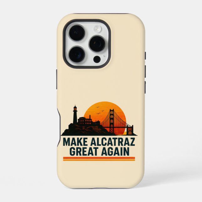 Make Alcatraz Great Again Lustig iPhone Hülle (Rückseite)
