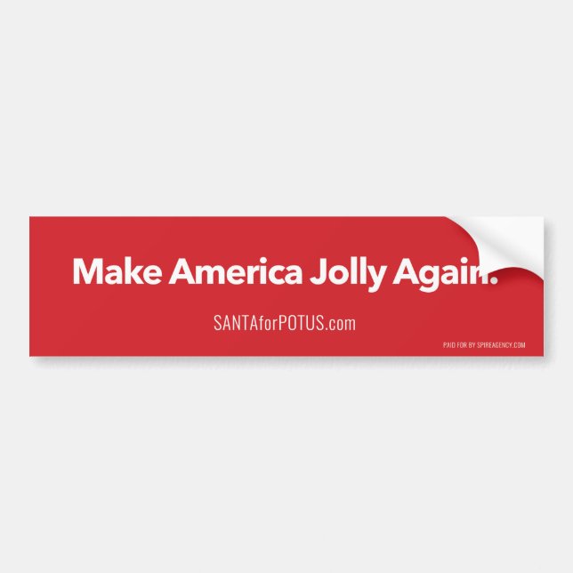 "Make America Again" 11" x 3" Autoaufkleber (Vorne)