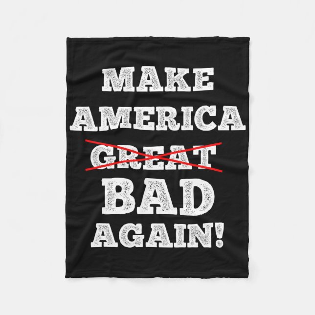 Make America D Again Funny Trump Saying Happy 4th  Fleecedecke (Vorderseite)