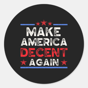 Make America Decent Again, Anti Hass, Anti Lüge, L Runder Aufkleber