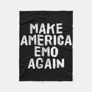 Make America Emo Again Lustiges Goth Geschenkidee Fleecedecke