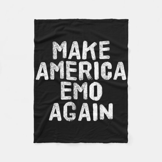Make America Emo Again Lustiges Goth Geschenkidee  Fleecedecke (Vorderseite)