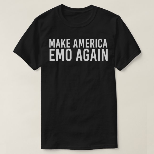 MAKE AMERICA EMO WIEDER Funny Goth US Geschenkidee T-Shirt (Design vorne)