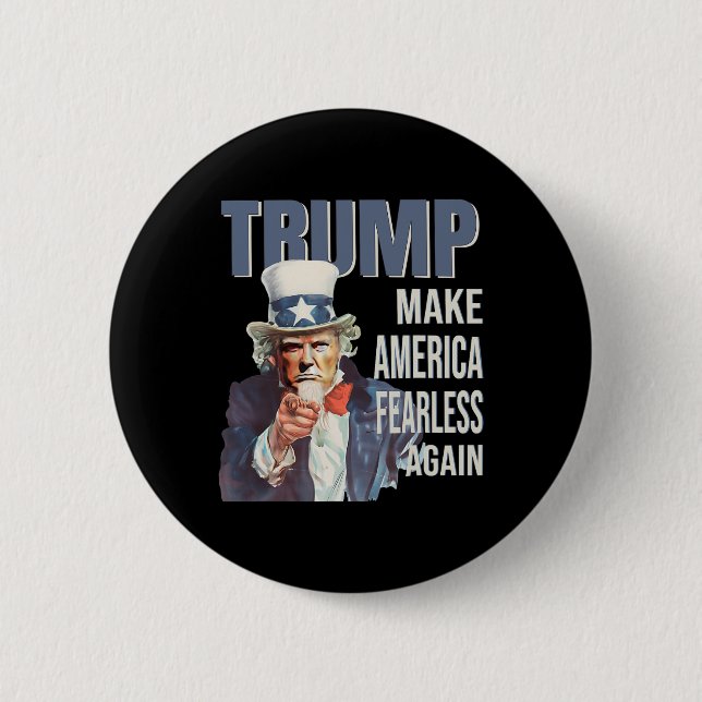 Make America Fearless Again Pro Trump Republikaner Button (Vorderseite)