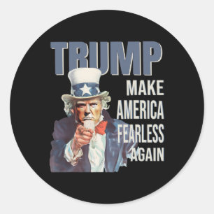 Make America Fearless Again Pro Trump Republikaner Runder Aufkleber