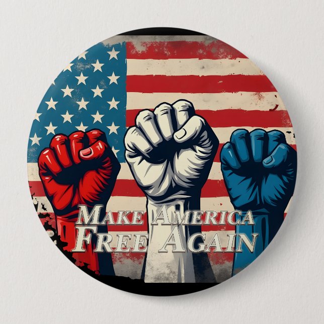 Make America Free Again Kunstwerk Button (Vorderseite)