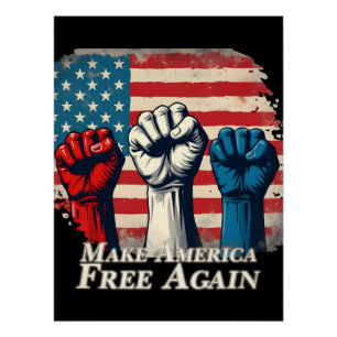 Make America Free Again Kunstwerk Poster