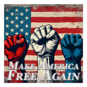 Make America Free Again Kunstwerk Poster