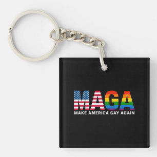 Make America Gay Again Gay Pride 2025 LGBTQ+ Schlüsselanhänger