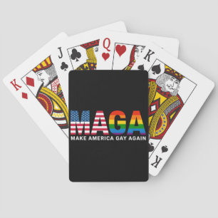 Make America Gay Again Gay Pride 2025 LGBTQ+  Spielkarten