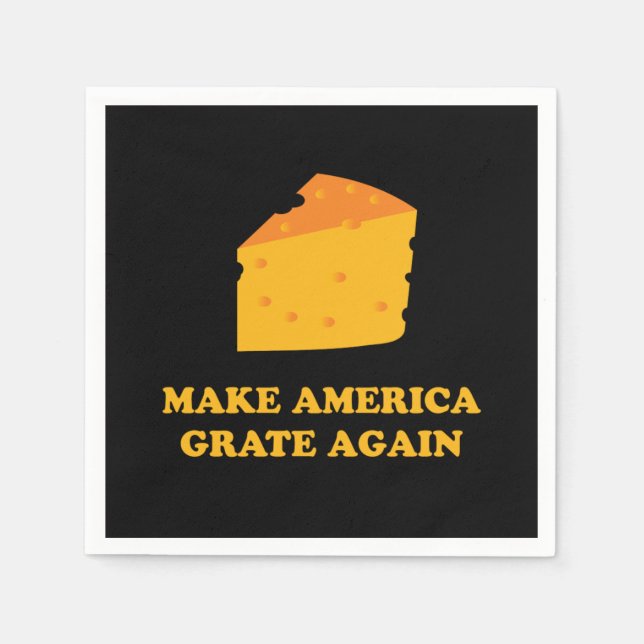 Make America Grate Again Cheese Trump Serviette (Vorderseite)
