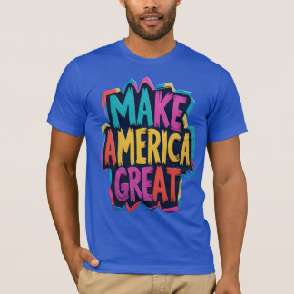 Make America Great Bold T - Shirt Patriotic USA