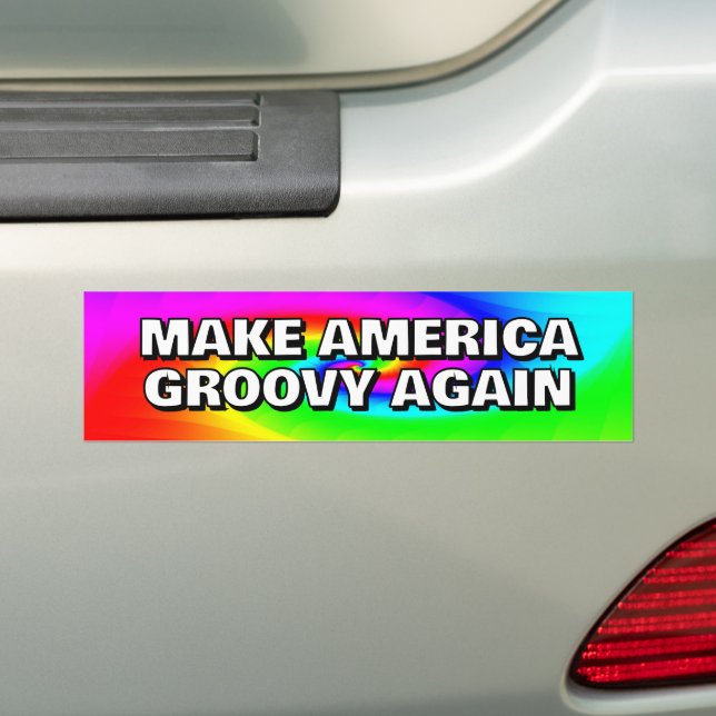 MAKE AMERICA GROOVY WIEDER, Sie können die Wörter  Autoaufkleber (Auf Auto)