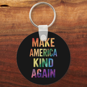 Make America Kind Again Regenbogen LGBTQ Schwul  Schlüsselanhänger