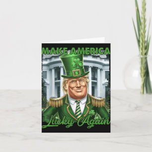 Make America Lucky Again Irischer Trump St Pattys Karte