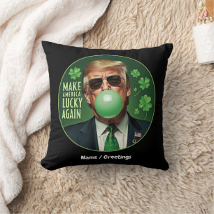 Make America Lucky Again Lustiger Trump Kaugummi Kissen