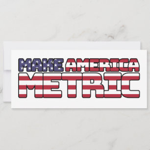 Make America Metric - US Flag Metric System Scienc Einladung