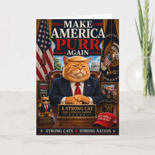 Make America Purr Again - Lustige Politische Katze Karte