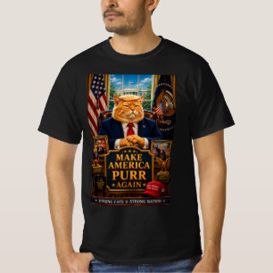 Make America Purr Again - Lustige Politische Katze T-Shirt