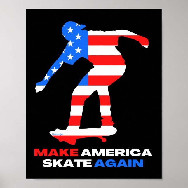 MAKE AMERICA SKATE WIEDER 50-50grind Edition Poster (Vorne)