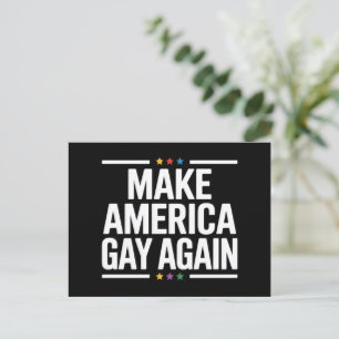 Make American Gay Again Lustiger Gay Pride Monat Postkarte