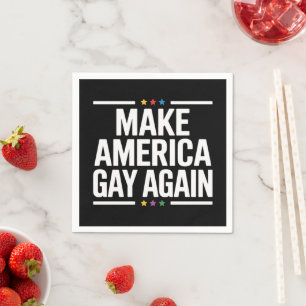 Make American Gay Again Lustiger Gay Pride Monat Serviette