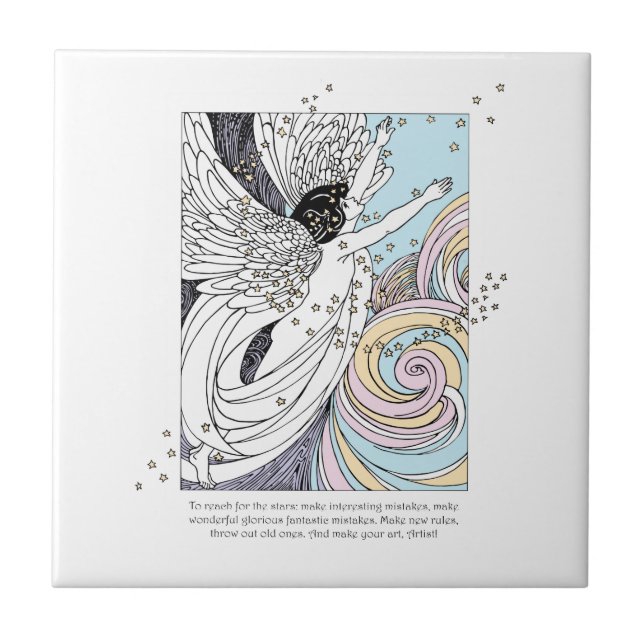 Make Art Angel Fliese (Vorderseite)