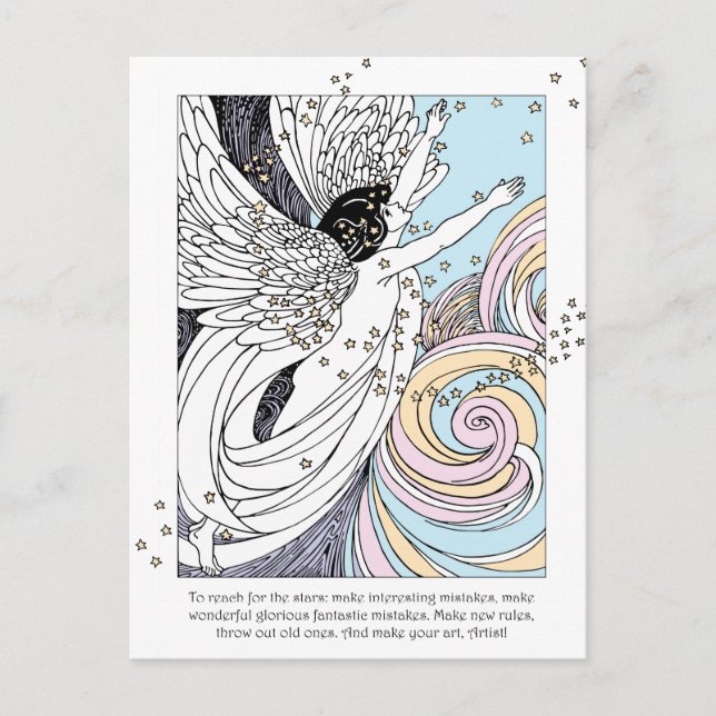 Make Art Angel Postkarte (Vorderseite)