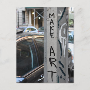 MAKE ART New York Graffiti Street Fotografie NYC Postkarte