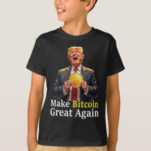 Make Bitcoin Great Again Trump Bitcoin Crypto Zuku T-Shirt