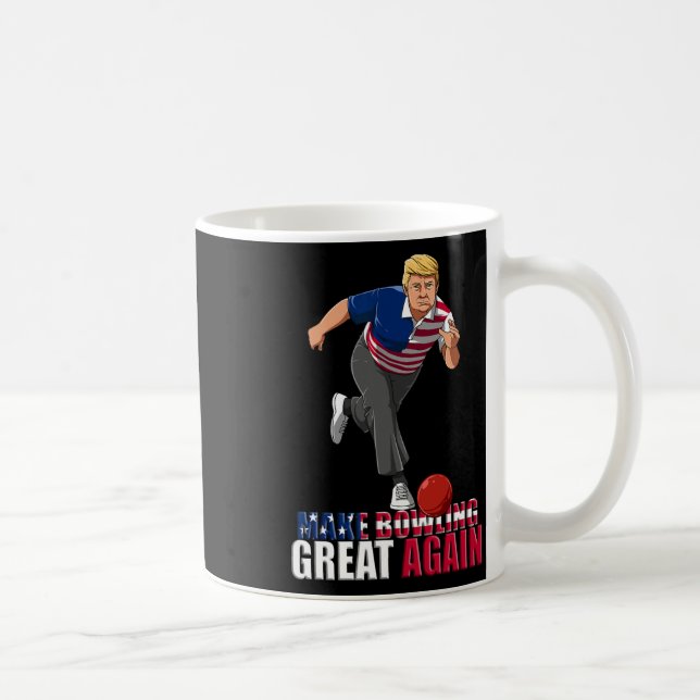 Make Bowling Great Again - Funny Trump Bowling Gif Kaffeetasse (Rechts)