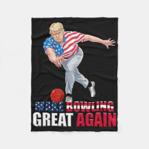 Make Bowling Great Again Lustig Trump Bowling Fleecedecke