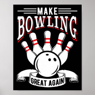 Make Bowling Great Again Lustiger Bowler Poster