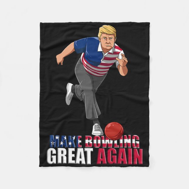 Make Bowling Great Again - Lustiges Trump Bowling  Fleecedecke (Vorderseite)