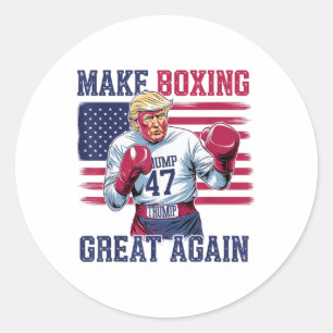 Make Boxing Great Again Lustige Boxfans Vintage T Runder Aufkleber