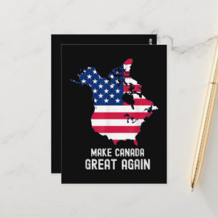 Make Canada Great Again USA 51. Staat Postkarte