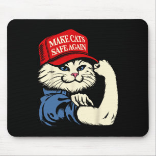 Make Cats Safe Again Rote Mütze Katzen Für Trump P Mousepad