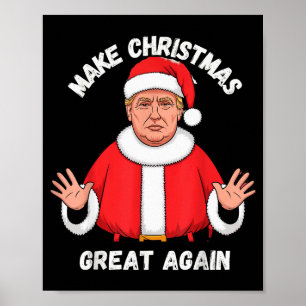 Make Christmas Great Again Lustiger Weihnachtsmann Poster
