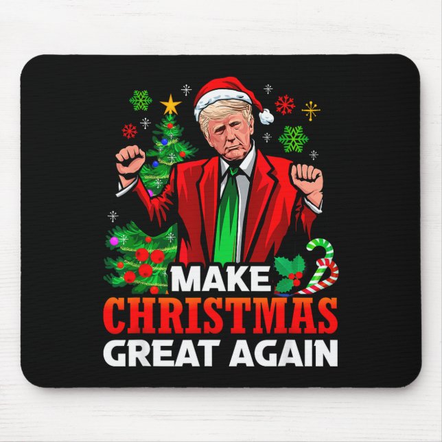 Make Christmas Great Again Santa Präsident Trump _ Mousepad (Vorne)
