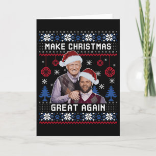 Make Christmas Great Again T-Shirt Trump Vance für Karte
