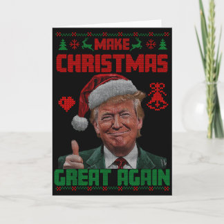 Make Christmas Great Again Ugly Christmas Trump Sw Karte