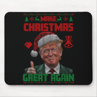 Make Christmas Great Again Ugly Christmas Trump Sw Mousepad