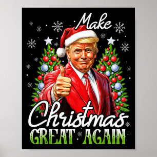 Make Christmas Great Again Xmas Lustiger Santa Tru Poster