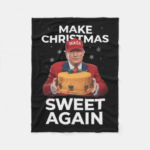 Make Christmas Sweet Wieder Trump Weihnachtsgesche Fleecedecke