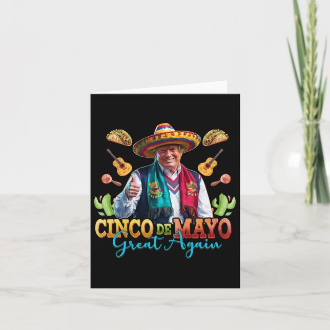 Make Cinco De Mayo Great Again Funny Trump Fiesta Karte (Vorderseite)