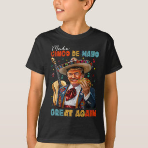 Make Cinco De Mayo Great Again Trump Gitarre Tacos T-Shirt