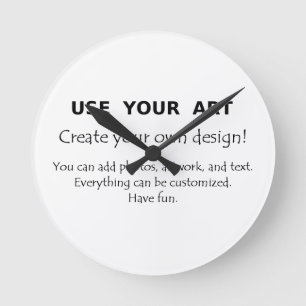 Make custom clock with your art or photo fun gift runde wanduhr