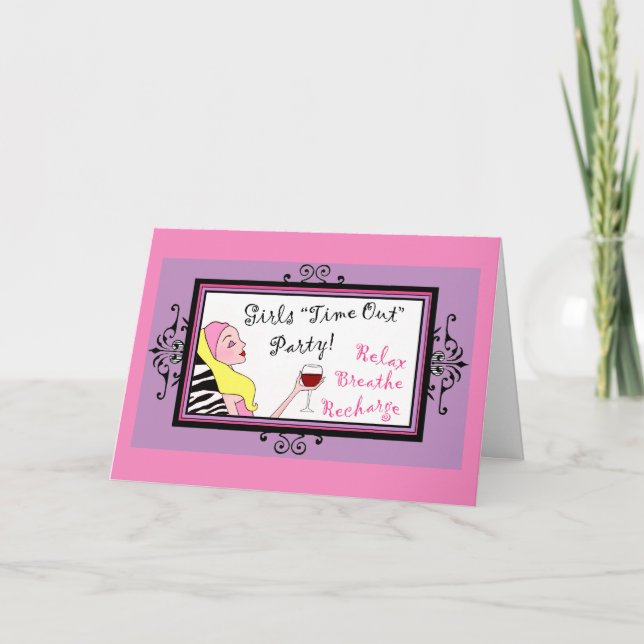 "Make Diva Time"/ Relax Breaaise Recharge Einladung (Vorderseite)