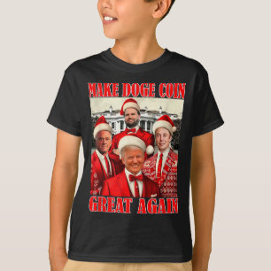 Make Doge Coin Great Again T-Shirt Trump Weihnacht